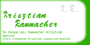 krisztian rammacher business card
