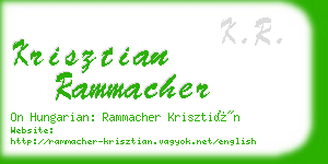 krisztian rammacher business card